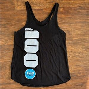 eos Black Tank Top with Gray and Blue Details